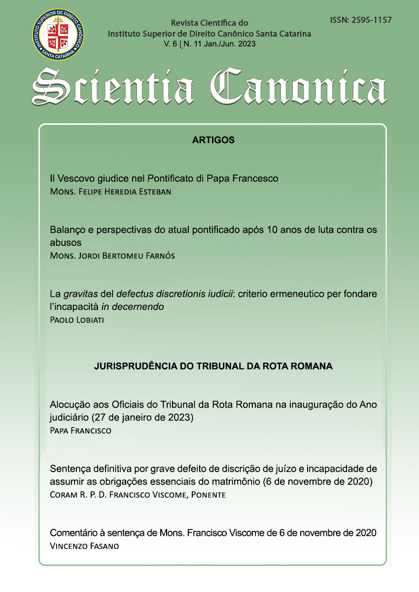 Capa Scientia Canonia v 6 n 11